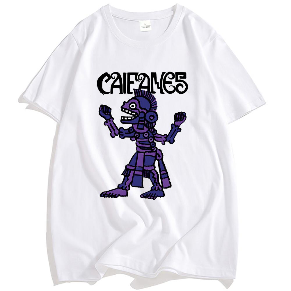 Rock Band CAIFANES T-shirt Cotton Short Sleeve Casual Tshirts Grunge Unisex Streetwear Hip Hop Fashion Men Women T Shirt Print