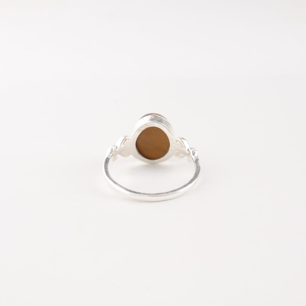 Natural Yellow Tiger Eye Gemstone 925 Sterling Silver Jewelry Handcrafted Ring RR-66-26