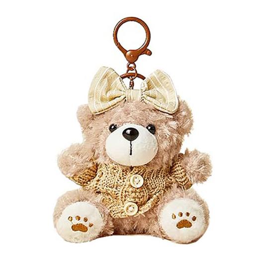 Niedlicher Plüschbär Schlüsselanhänger für Frauen Stofftier Taschenanhänger für Handtasche Rucksäcke Geldbörsen Gepäckanhänger Accessoire