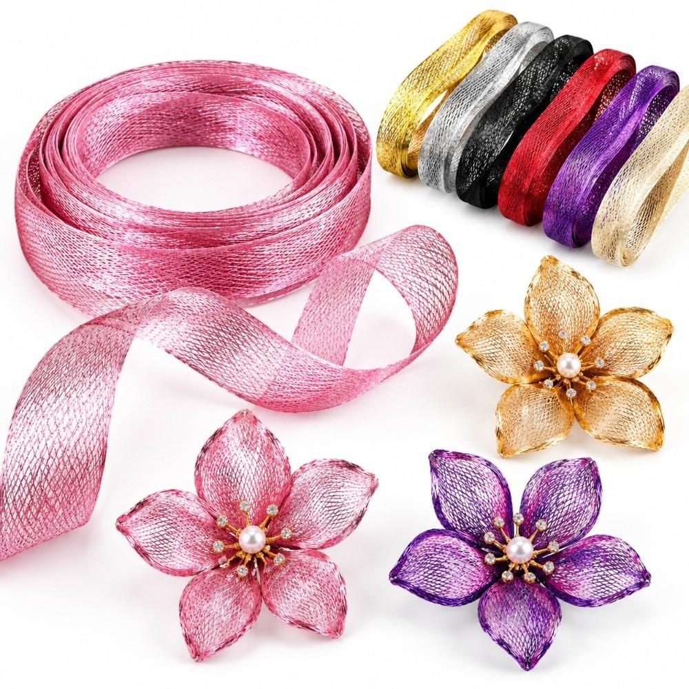 Soft Texture Flower Mesh Fabric Easy to Shape Craft Mesh Fabric Silk Flower Making