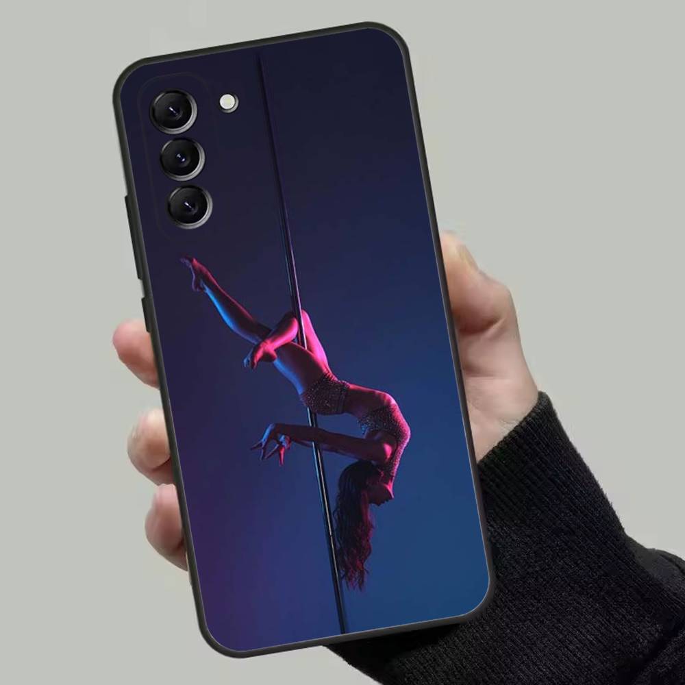 Pole Dance Dancing Fitness Phone Case For Samsung Galaxy A13,A21s,A22,A31,A32,A52,A53,A71,A80,Soft Black Shell
