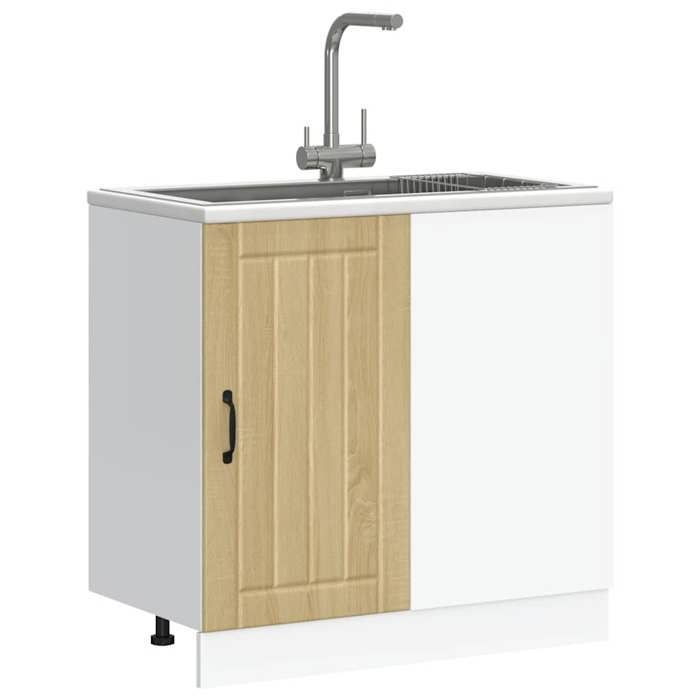 VidaXL Meuble de base de lavabo Lucca chêne sonoma bois d'ingénierie 854311