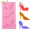 New Chocolate Heels 3d Fondant Mold Decoration Shoe Mold Lady Wedding Cake Decoration Mould