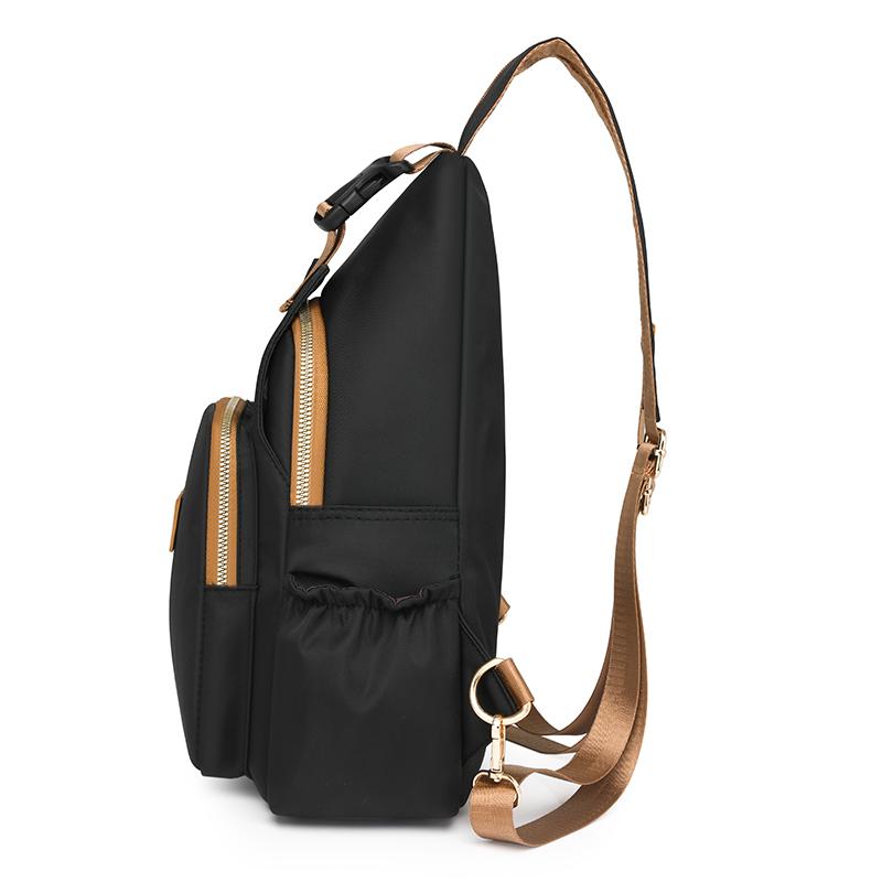 Large Capacity Backpack Water-Repellent Nylon Bag Multi-Functional Chest Bag Women's Travel Shoulder Bag