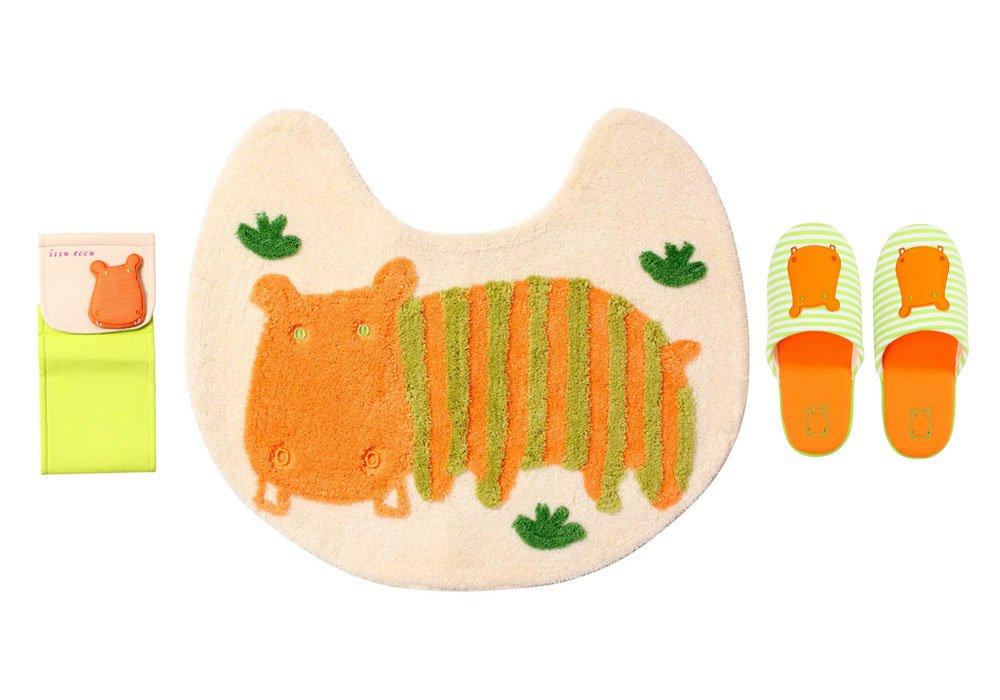 

isso ecco Animal Toilet Mat, Paper Holder Cover, and Slipper Set (Cover)