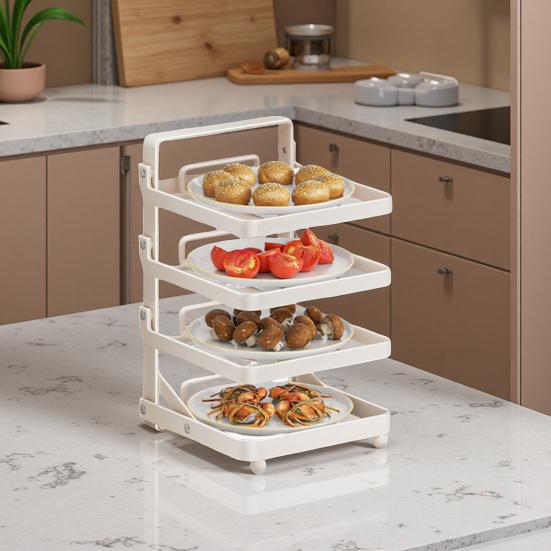 Wall Mount Kitchen Storage Rack Pot Pan Organizer Strong Load-bearing Multi-layer