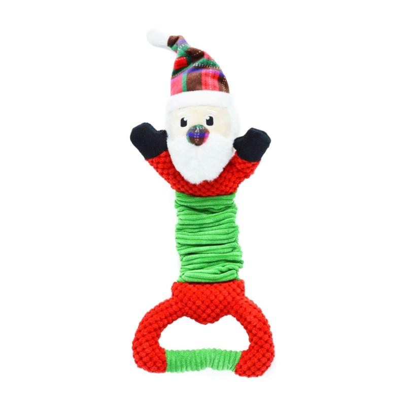 

Christmas Pet Stuffed Toy for Chewing Teeth Cleaning Dogs Toy Training Interactive Bites-Resistant for Aggressive Chewer