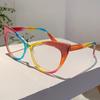 Colorful Trends Bling Frame Women Popular Fashion Cat Eye Eyeglasses Stylish Brand Decoration Po Ladies Glasses