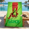 Grinch Throne Stylish Digital Printing Beach Towel Quick Drying Absorbent Blanket For Beach Pool Gym Travel Christmas Gift C9211467