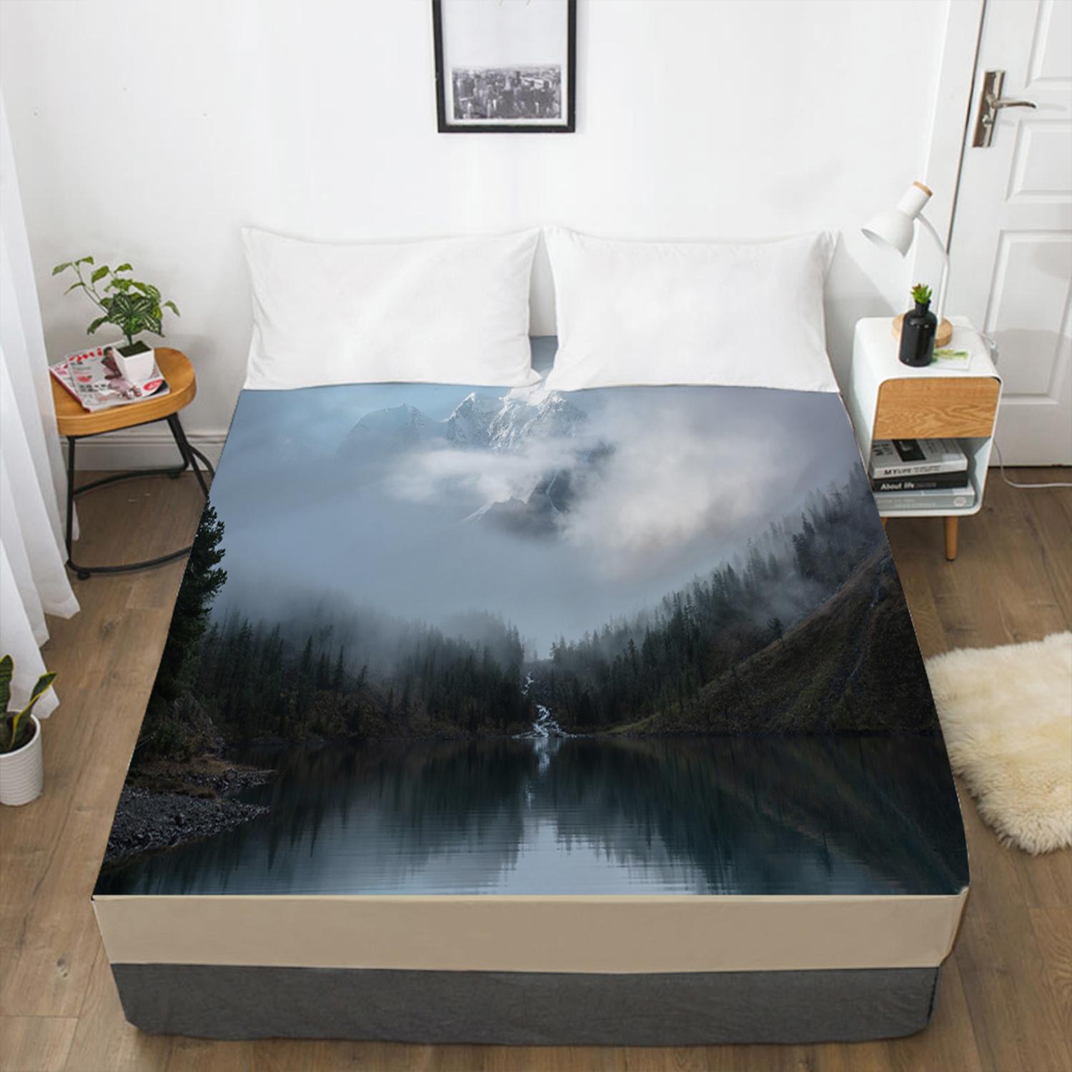 Домашняя уличная простыня с лесным 3D-принтом — фото 6