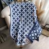 Scarf Women'S Diamond-Shaped Lattice Autumn And Winter Korean Thickened Air-Conditioned Room Warm Shawl Women'S Scarf