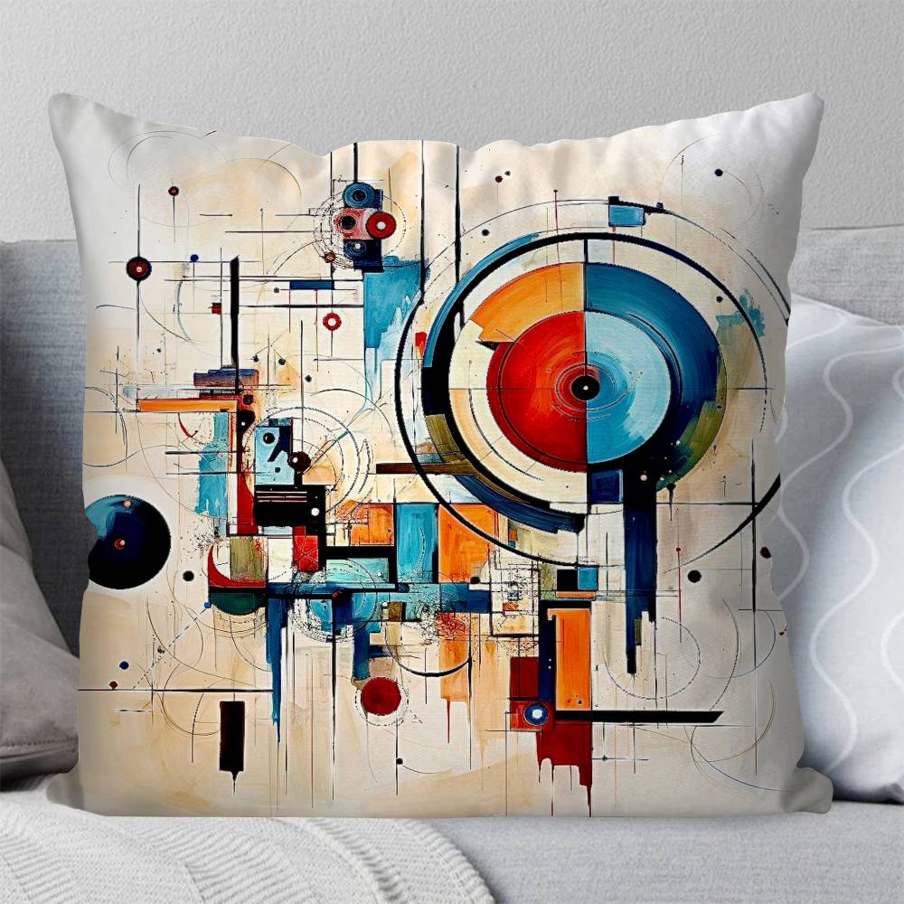 Abstract Geometric Pillow Case Fashion Square Pillowcase Bedroom Sofa Room Ins Decoration Leisure