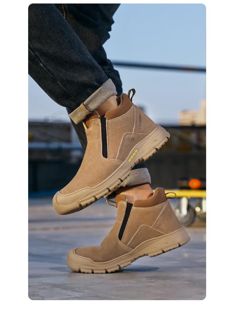 Blue Gull Men's Steel Toe Safety Shoes: Wear-Resistant, Non-Slip, Anti-Smash, Anti-Puncture, Fireproof, Spark Proof Welding Shoes