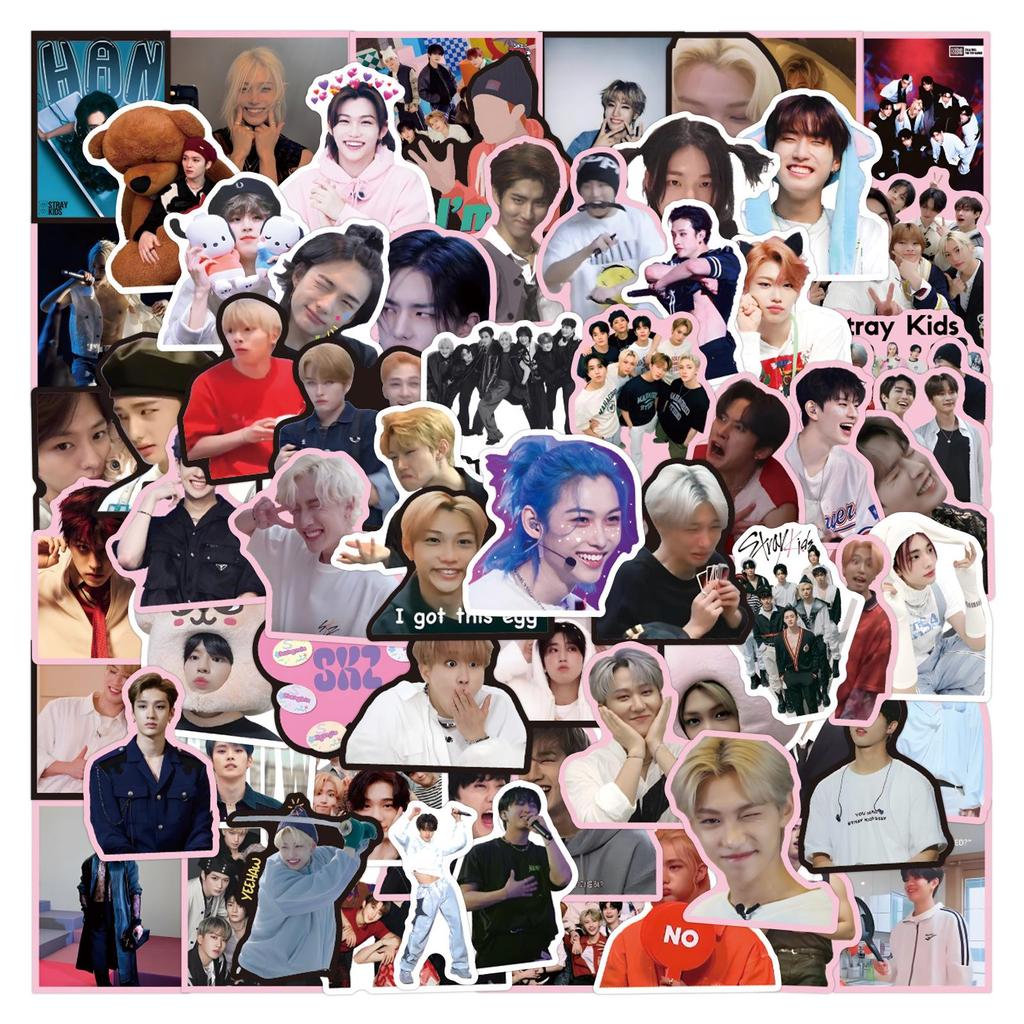 50-100 Korean Boy Group Stray Kids Waterproof Graffiti Decorative Stickers