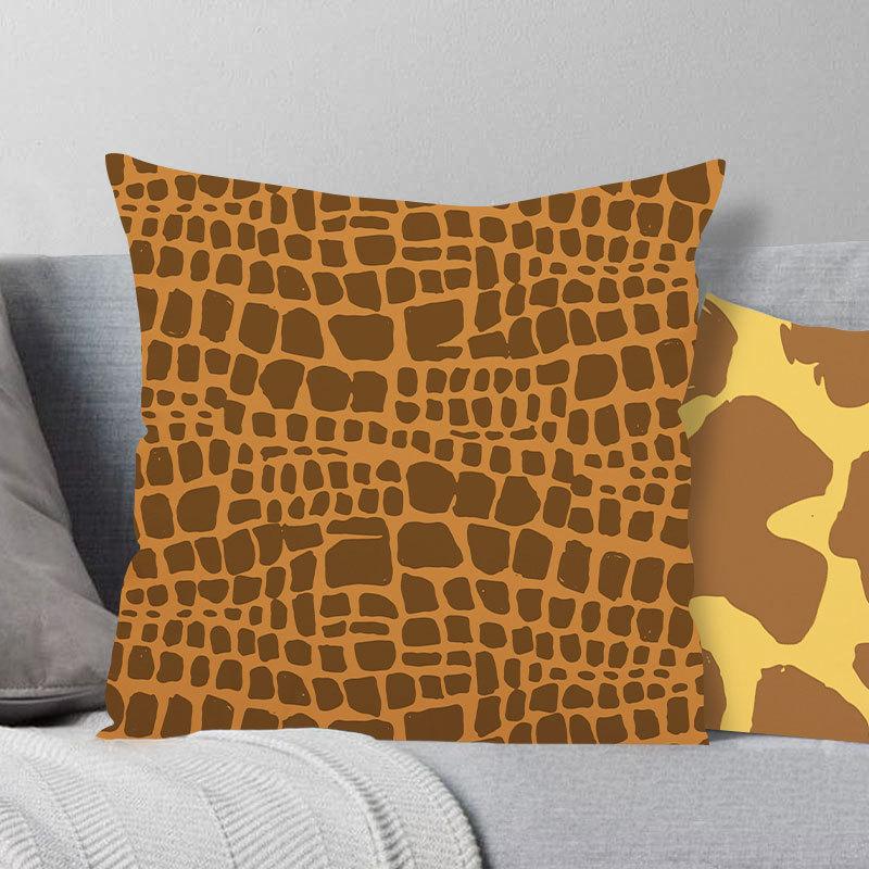 Fashionable Animal Spots Elements Cow Print Leopard Print Pillow Zebra Print Pillow Case Plush Sofa Car Waist