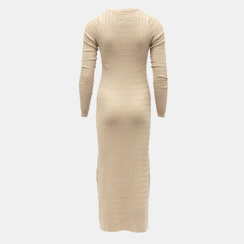 Robe maxi maille torsadée col rond Femme BILL TORNADE