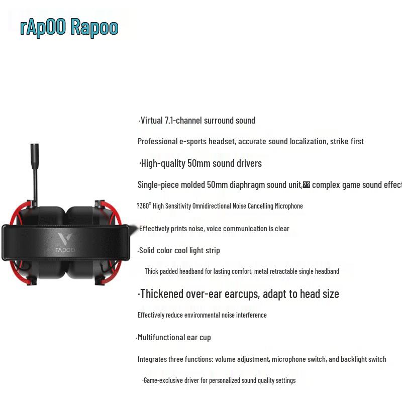 Rapoo ESH650 Wired USB Gaming Headset