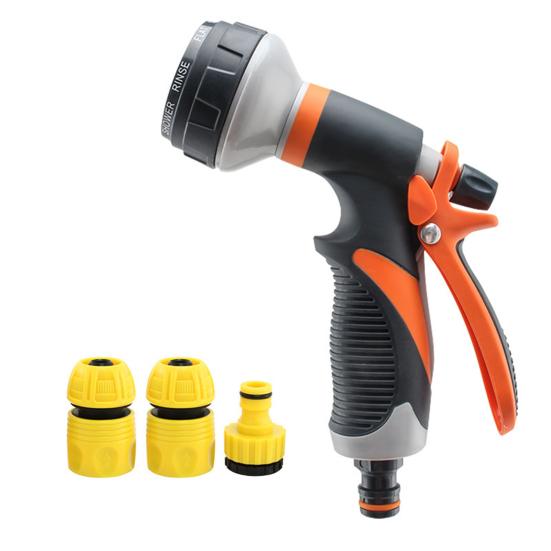 Garden Hose Nozzle, High Pressure Hose Nozzle, Heavy Duty Hand Sprayer, Adjustable Nozzle for Plants Watering Car Washing Sidewalk Cleaning