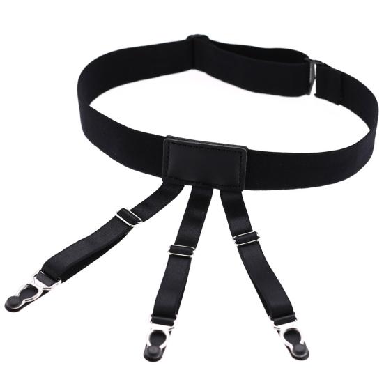 1 Paar Herren-Damen-elastische Hemd-Strumpfband-Uniform-Halterungen, rutschfeste Verriegelungsklemme