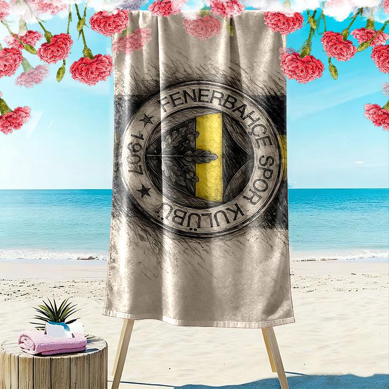 Fenerbahce SK Print Strandlaken, Groot Zacht Sneldrogend Handdoek voor Strand Camping Zwemmen