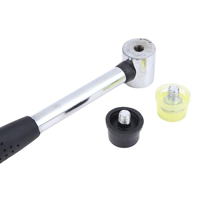 1 Pair Of Double Face Tap Rubber Hammer Head 25Mm 30Mm 35Mm 40Mm 45Mm Yellow Black Hammer Replacement Striking Head