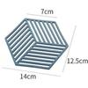 5pcs Simple Heat Insulation Mat High Temperature Hollowed Out Thickness 4mm Table Mat Home Tea Casserole Mat Striped Coaster
