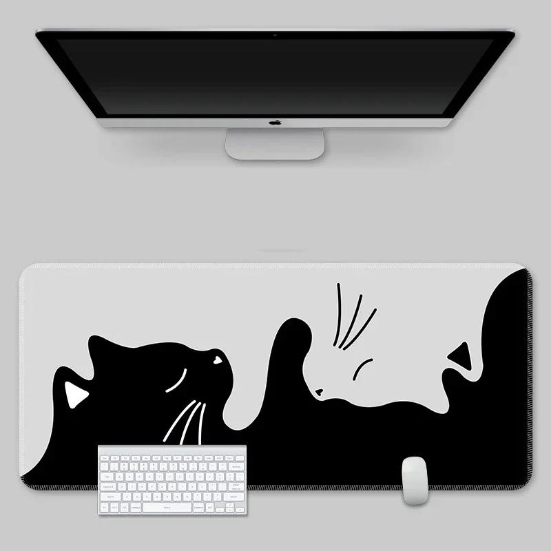 Ink Cat Mouse Pads Kawaii Custom Table Mats Computer Mousepad Company Big Desk Pad Large Cute Gamer Mousepads Mouse Mat