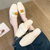 Modne półkapcie Baotou dla kobiet Lato 2024 Nowy styl koreański Kwadratowy nosek Płaska podeszwa Leniwe kapcie Muller Kobieta Buty codzienne Zapatos