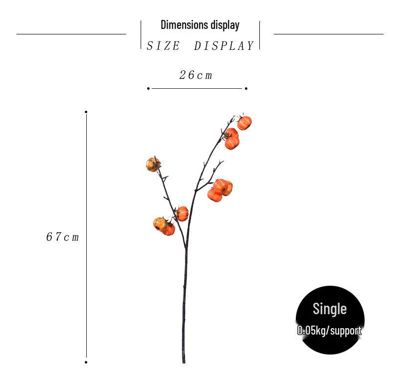 Artificial Small Pumpkin and Berry Branch Decoration for Hotels and Banquets