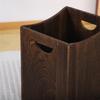 Portable Double Handle Wood Waste Basket For Easy Movement And Emptying Perfect For Home Or Offices Use