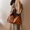 Retro Women's PU Leather Handbag Large Capacity Shoulder Bags Ladies Soft Leather Crossbody Bags for Daily Commute Work Shopping and Weekend Outings