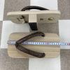 Single-legged geta sandals, Tenichi Tengu geta T-52. "Awa paulownia wood geta/Tengu geta" for experiential training. In-stock item. Brown snake-patter
