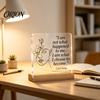 Inspirational Desk Sign Motivational Mental Health Desktop Decoration, Acrylic with Wooden Stand, Minimalist Home Office Decor Decor, Table