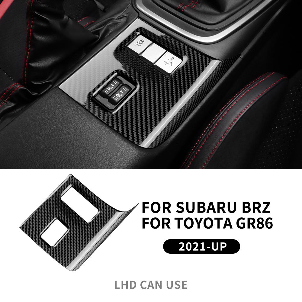 Real Hard Carbon Fiber For Subaru BRZ Toyota GR86 2025 2025 2025 2025 2025 LHD RHD Seat Heat Button Sticker Interior Accessories