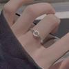 925 Sterling Silver O-Shaped Ring for Women: Fashionable Open Design, Light Luxury, Cold Style Index Finger Accessory.