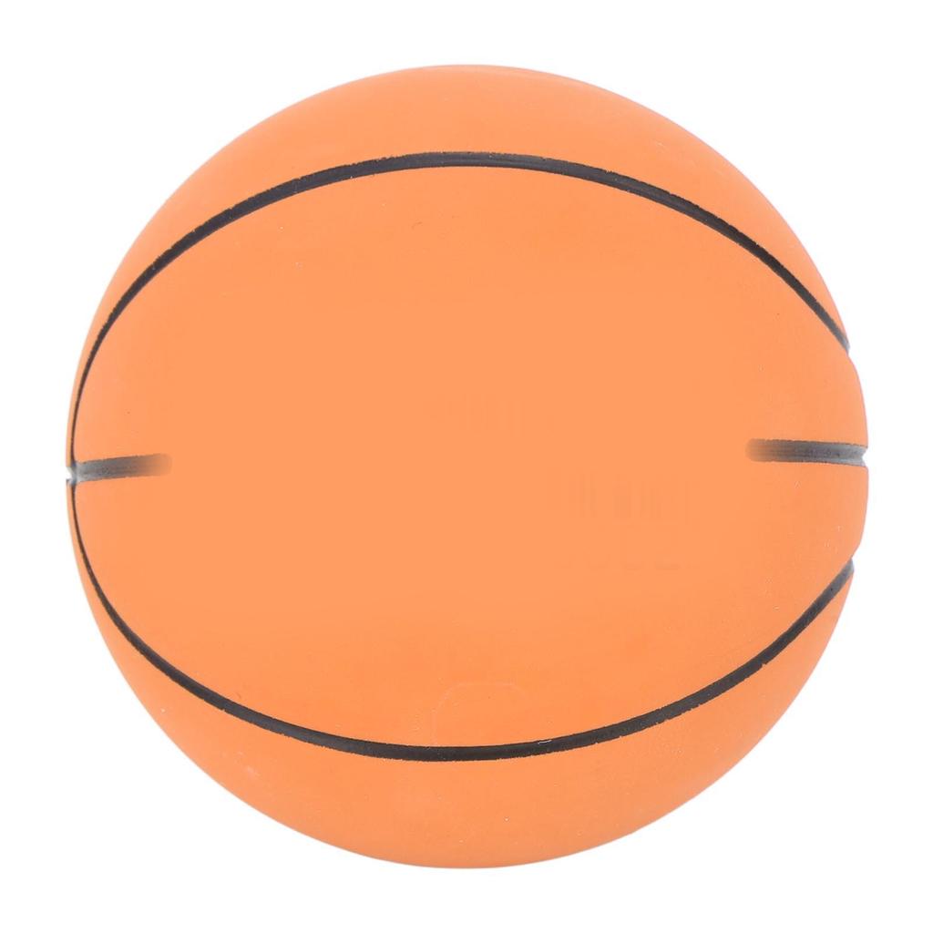Basketball Toy Stress Relief High Elasticity Portable Rubber Play Ball for Pet Interaction Desktop Ornament Brown