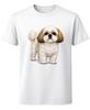 Shih Tzu Dog Portrait Unisex T-Shirt Small Dog Lover Gift Tee