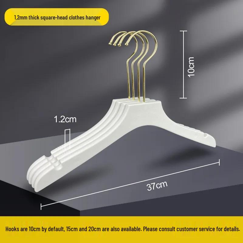 Pure White Plastic Hangers & Imitation Wood Grain Hangers with Pants Clips for Children's and Women's Clothing