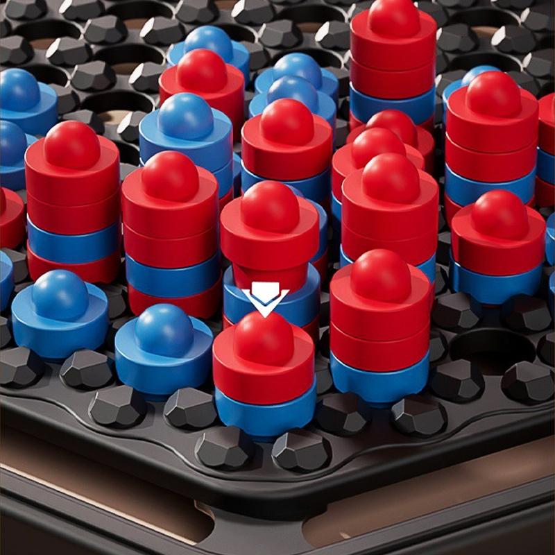 Connect Four Board Game Parent Child Interactive 3D Spatial Thinking Training Children's Board Game Puzzle Toys Birthday Present