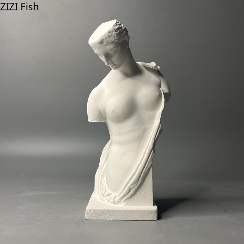 Ancient Greek Girl Plaster Statue Desk Decoration Ornaments Characters Sculpture Sketching Practice Coloring Teaching Tool