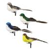 For New 2Pcs Artificial Birds Lifelike Parrot Model Garden Lawn Yard Ornaments Landscape Fake Feather Birds Figurines Home Decor
