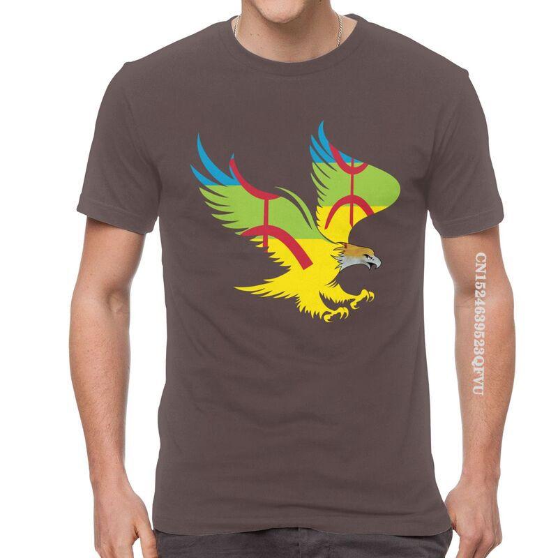 Amazigh Flag Eagle Soaring Patriotic T Shirt Men Cotton Oversized T Shirts Tifinagh Berber Proud Tee Streetwear Tshirt EMO Men S
