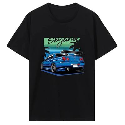 T-shirt Men Cotton Short Sleve T Shirt Japanese Harajuku Fashion Car Tshirt Oversize Men Women Clothing