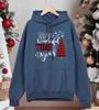 Creative Christmas Time Tree Pattern Hoodies Men All-Match Pocket Streetwear Fashion Loose Hoody Fleece Autumn Pullovers