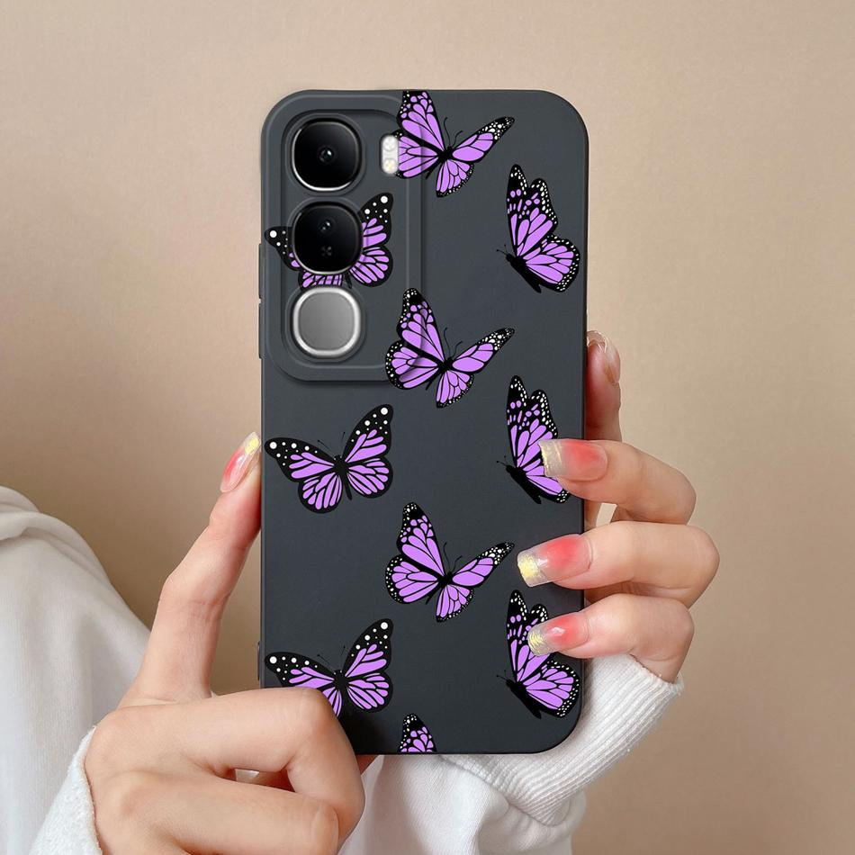 For Vivo V40 Lite V40SE Y200 Y300 Case Simple Heart Liquid Silicone Camera Protection Back Cover For Vivo V 40 Lite V40 SE Funda