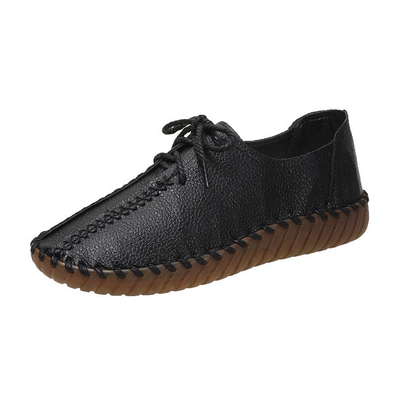fashion Summer Loafers Women's Casual Lace Up Shoes Moccasins Soft Sole Ladies Footwear Women Flats Shoes Female All-match Beanie Shoes