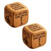 1/2/3Pcs Work Dice Wooden Pray Tribute to Soldiers Dice Six Savage Sayings Goodbye to Work Stress Dice Desk Accessory Coworkers Gag Gifts