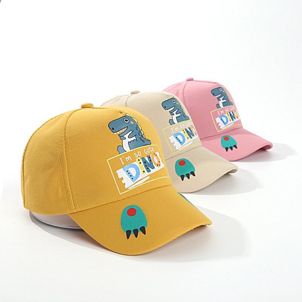 Breathable Baseball Hat Cartoon Dinosaur Peaked Cap Cute Duck Tongue Hat Kids