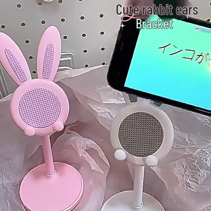 Liten Kanin Justerbart Telefonställ - Skrivbords Selfie- & Livestreaminghållare