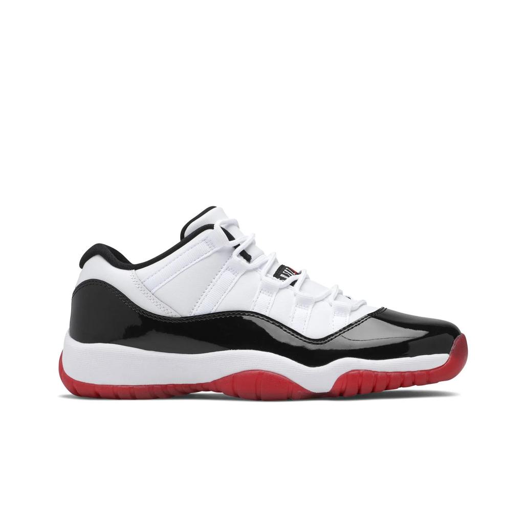 Air Jordan 11 Retro Low Grade School 'Concord-Bred' (Unisex) White / University Red / Black / True Red Kids' Basketball Shoes 528896 160